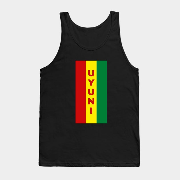 Uyuni City in Bolivian Flag Colors Vertical Tank Top by aybe7elf